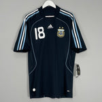 Shop 2007/09 ARGENTINA MESSI #18 *BNWT* AWAY SHIRT (L) ADIDAS, classic football shirts, vintage football shirts & retro soccer jerseys at Cult Kits