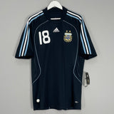 Shop 2007/09 ARGENTINA MESSI #18 *BNWT* AWAY SHIRT (L) ADIDAS, classic football shirts, vintage football shirts & retro soccer jerseys at Cult Kits