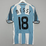 Shop 2007/09 ARGENTINA MESSI #18 HOME SHIRT (M) ADIDAS, classic football shirts, vintage football shirts & retro soccer jerseys at Cult Kits
