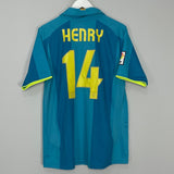 Shop 2007/09 BARCELONA HENRY #14 AWAY SHIRT (M) NIKE, classic football shirts, vintage football shirts & retro soccer jerseys at Cult Kits
