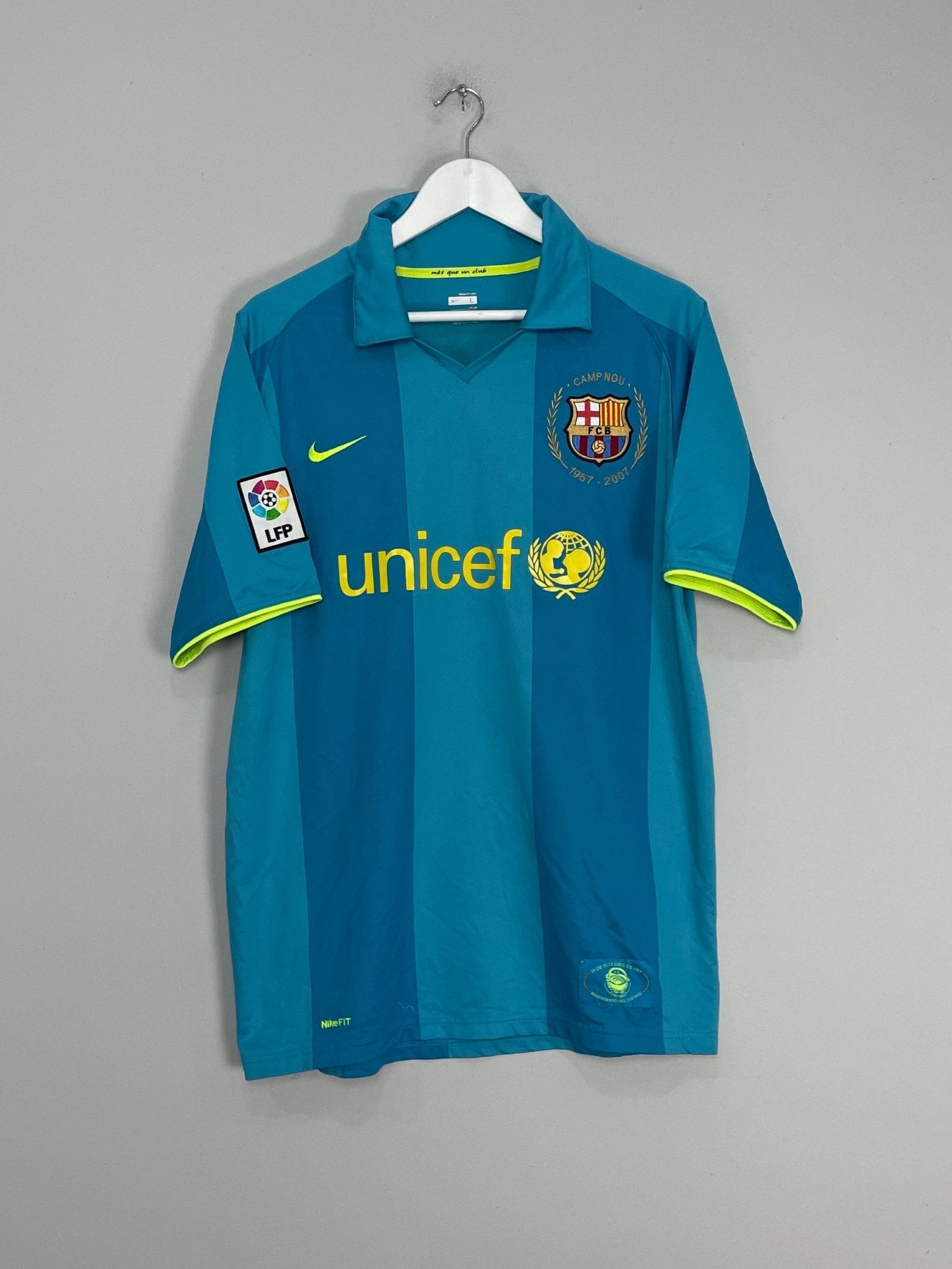 Shop 2007/09 BARCELONA MESSI #19 AWAY SHIRT (L) NIKE, classic football shirts, vintage football shirts & retro soccer jerseys at Cult Kits