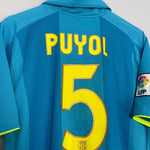 Shop 2007/09 BARCELONA PUYOL #5 AWAY SHIRT (XL) NIKE, classic football shirts, vintage football shirts & retro soccer jerseys at Cult Kits