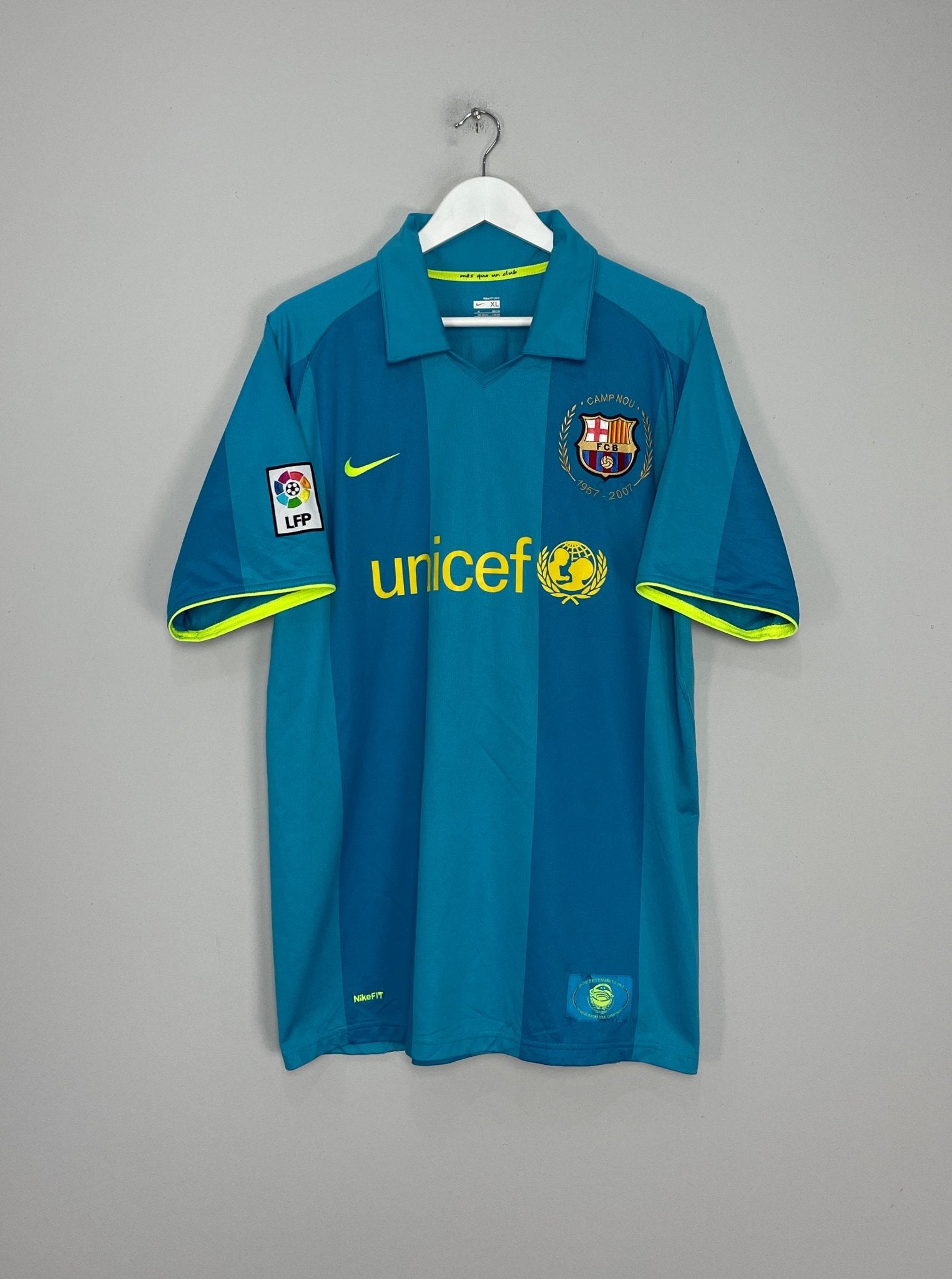 Shop 2007/09 BARCELONA PUYOL #5 AWAY SHIRT (XL) NIKE, classic football shirts, vintage football shirts & retro soccer jerseys at Cult Kits