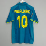 Shop 2007/09 BARCELONA RONALDINHO #10 AWAY SHIRT (M) NIKE, classic football shirts, vintage football shirts & retro soccer jerseys at Cult Kits