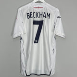 Shop 2007/09 ENGLAND BECKHAM #7 HOME SHIRT (L) UMBRO, classic football shirts, vintage football shirts & retro soccer jerseys at Cult Kits