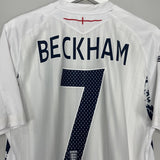 Shop 2007/09 ENGLAND BECKHAM #7 HOME SHIRT (L) UMBRO, classic football shirts, vintage football shirts & retro soccer jerseys at Cult Kits