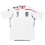 Buy 2007/09 England Beckham 7 Home Shirt (L) Umbro ~ Free worldwide shipping ~ Authentic Vintage Football Shirts from Cult Kits
