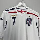 Shop 2007/09 ENGLAND BECKHAM #7 HOME SHIRT (L) UMBRO, classic football shirts, vintage football shirts & retro soccer jerseys at Cult Kits