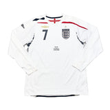 Buy 2007/09 England Beckham 7 L/S Home Shirt (L) Umbro ~ Free worldwide shipping available ~ Authentic Vintage Football Shirts from Cult Kits
