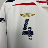 Shop 2007/09 ENGLAND GERRARD #4 HOME SHIRT (XL) UMBRO, classic football shirts, vintage football shirts & retro soccer jerseys at Cult Kits