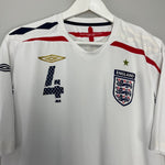 Shop 2007/09 ENGLAND GERRARD #4 HOME SHIRT (XL) UMBRO, classic football shirts, vintage football shirts & retro soccer jerseys at Cult Kits