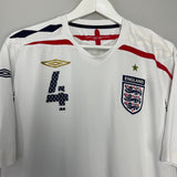 Shop 2007/09 ENGLAND GERRARD #4 HOME SHIRT (XL) UMBRO, classic football shirts, vintage football shirts & retro soccer jerseys at Cult Kits