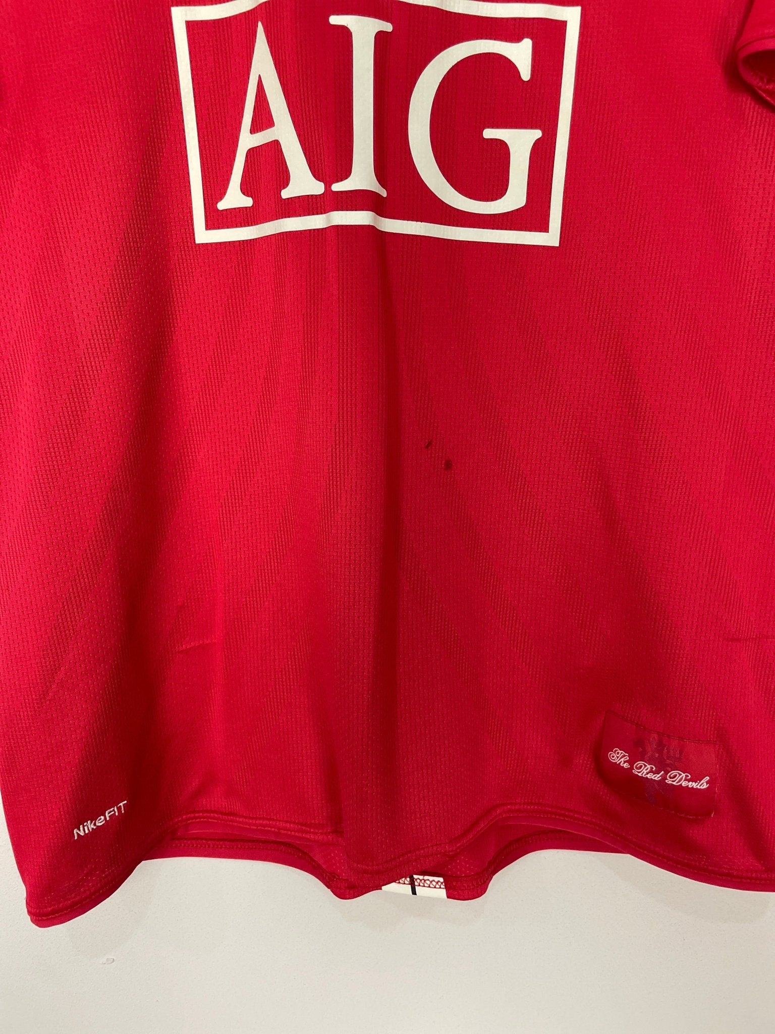 Shop 2007/09 MANCHESTER UNITED ANDERSON #8 HOME SHIRT (M) NIKE, classic football shirts, vintage football shirts & retro soccer jerseys at Cult Kits