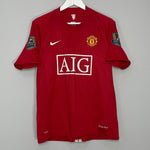 Shop 2007/09 MANCHESTER UNITED ANDERSON #8 HOME SHIRT (M) NIKE, classic football shirts, vintage football shirts & retro soccer jerseys at Cult Kits