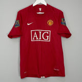 Shop 2007/09 MANCHESTER UNITED ANDERSON #8 HOME SHIRT (M) NIKE, classic football shirts, vintage football shirts & retro soccer jerseys at Cult Kits