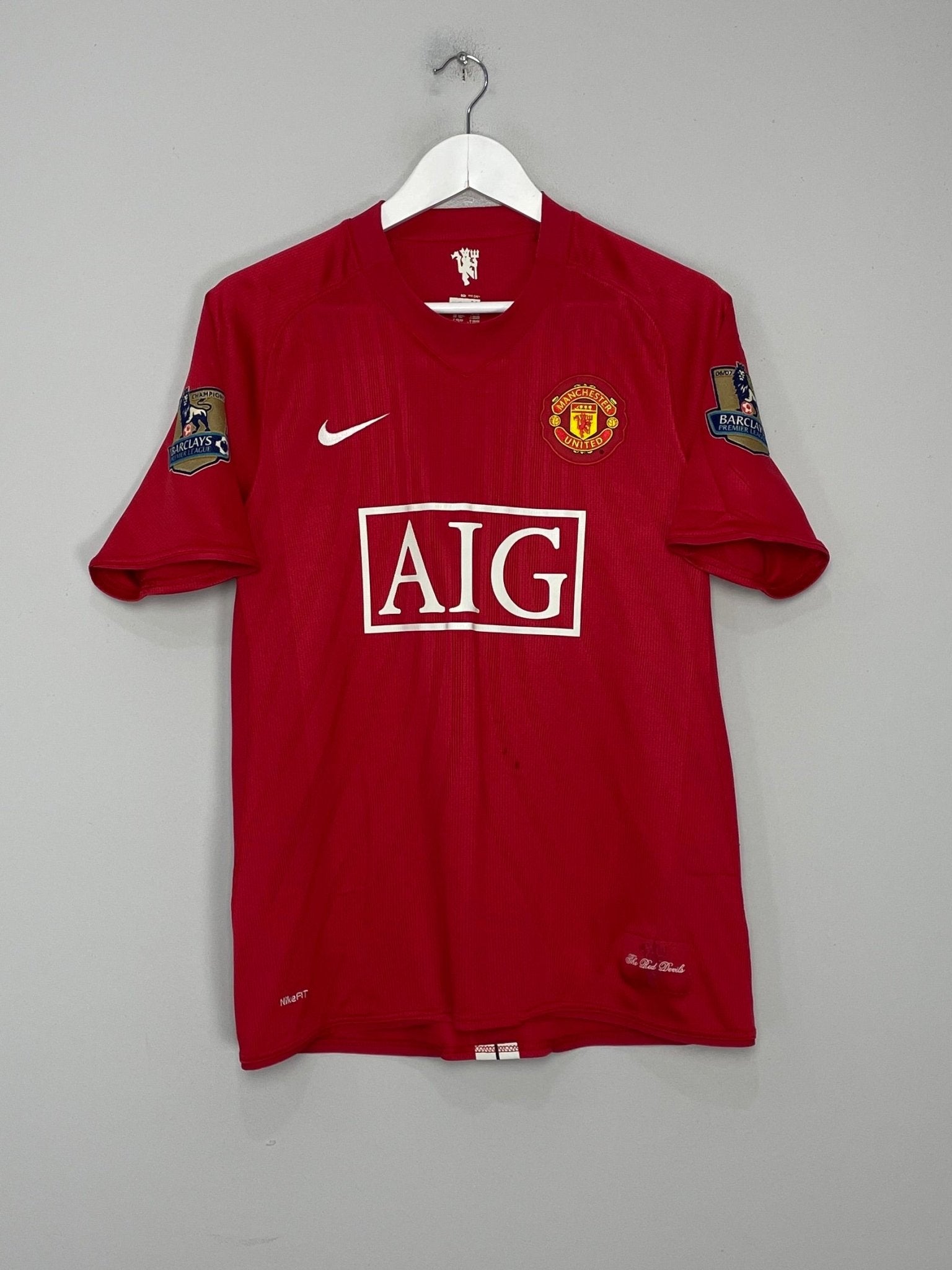 Shop 2007/09 MANCHESTER UNITED ANDERSON #8 HOME SHIRT (M) NIKE, classic football shirts, vintage football shirts & retro soccer jerseys at Cult Kits