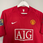 Shop 2007/09 MANCHESTER UNITED ANDERSON #8 HOME SHIRT (M) NIKE, classic football shirts, vintage football shirts & retro soccer jerseys at Cult Kits