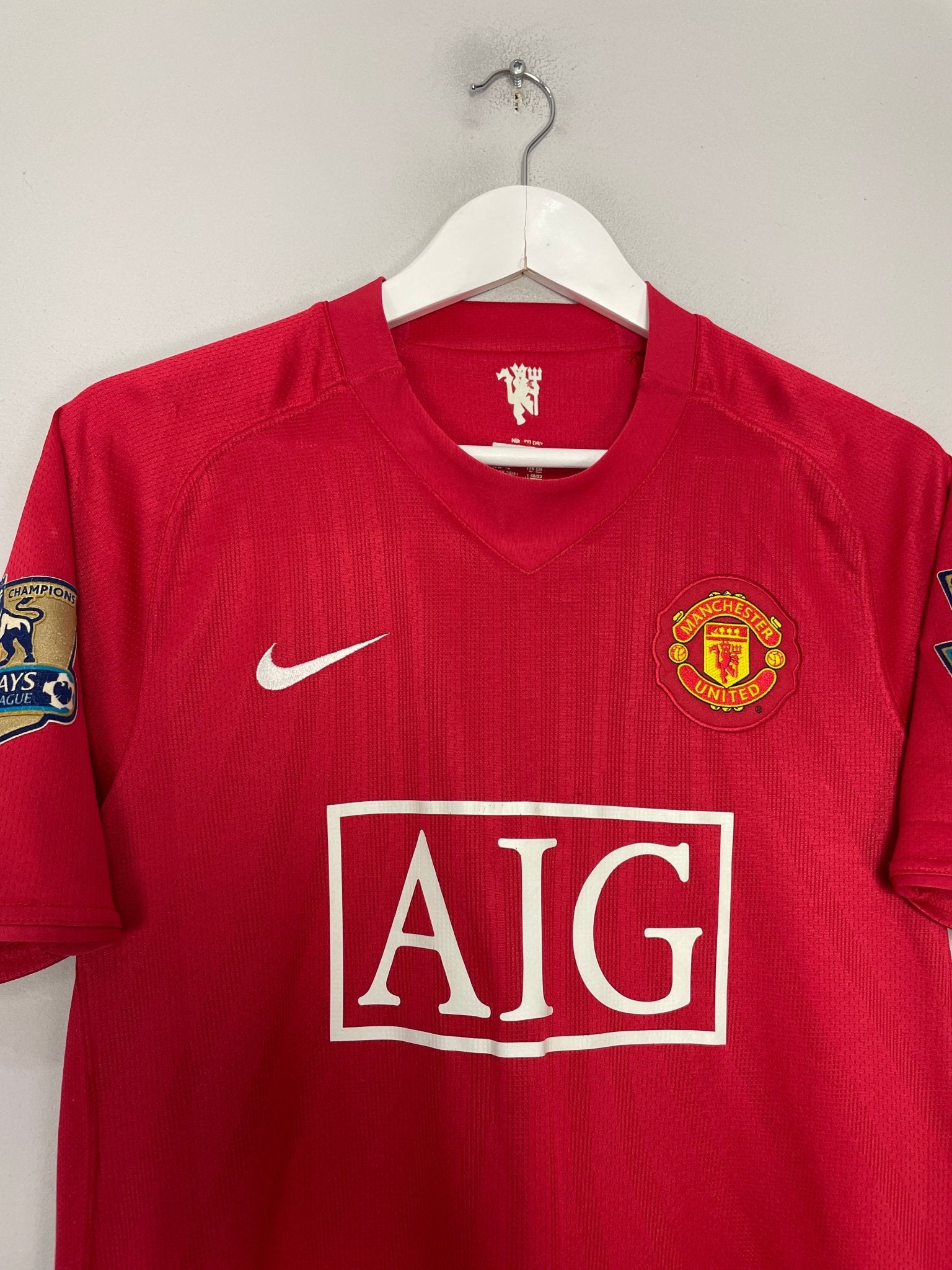 Shop 2007/09 MANCHESTER UNITED ANDERSON #8 HOME SHIRT (M) NIKE, classic football shirts, vintage football shirts & retro soccer jerseys at Cult Kits
