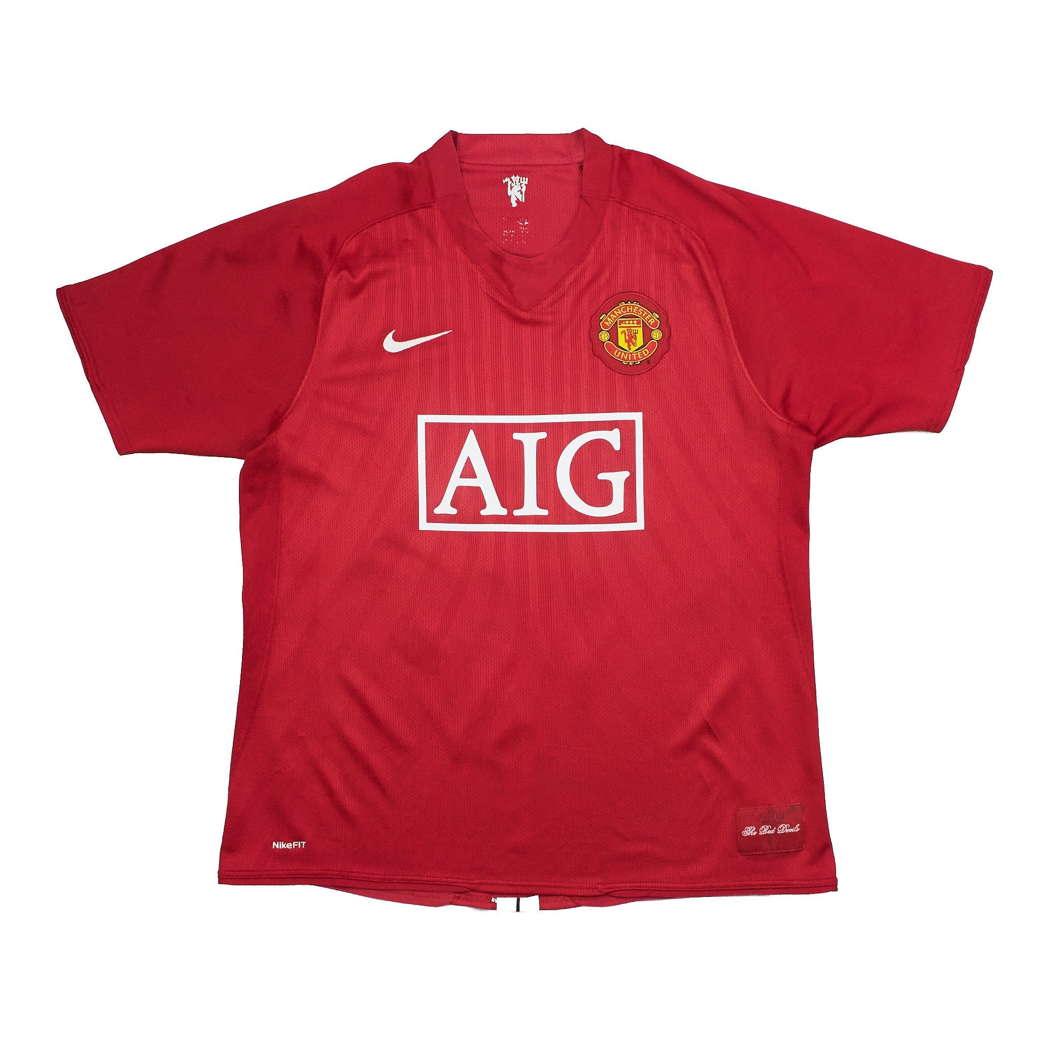 Buy 2007/09 Manchester United Carrick 16 Home Shirt (M) Nike ~ Free worldwide shipping ~ Authentic Vintage Football Shirts from Cult Kits