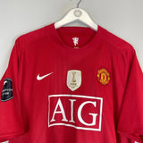 2007/09 MANCHESTER UNITED FABIO 20 HOME SHIRT (XXL) NIKE - Cult Kits - XXL - Buy Vintage Football Shirts, Authentic Retro Football Shirts For Sale, Classic Football Shirts & Soccer Jersey