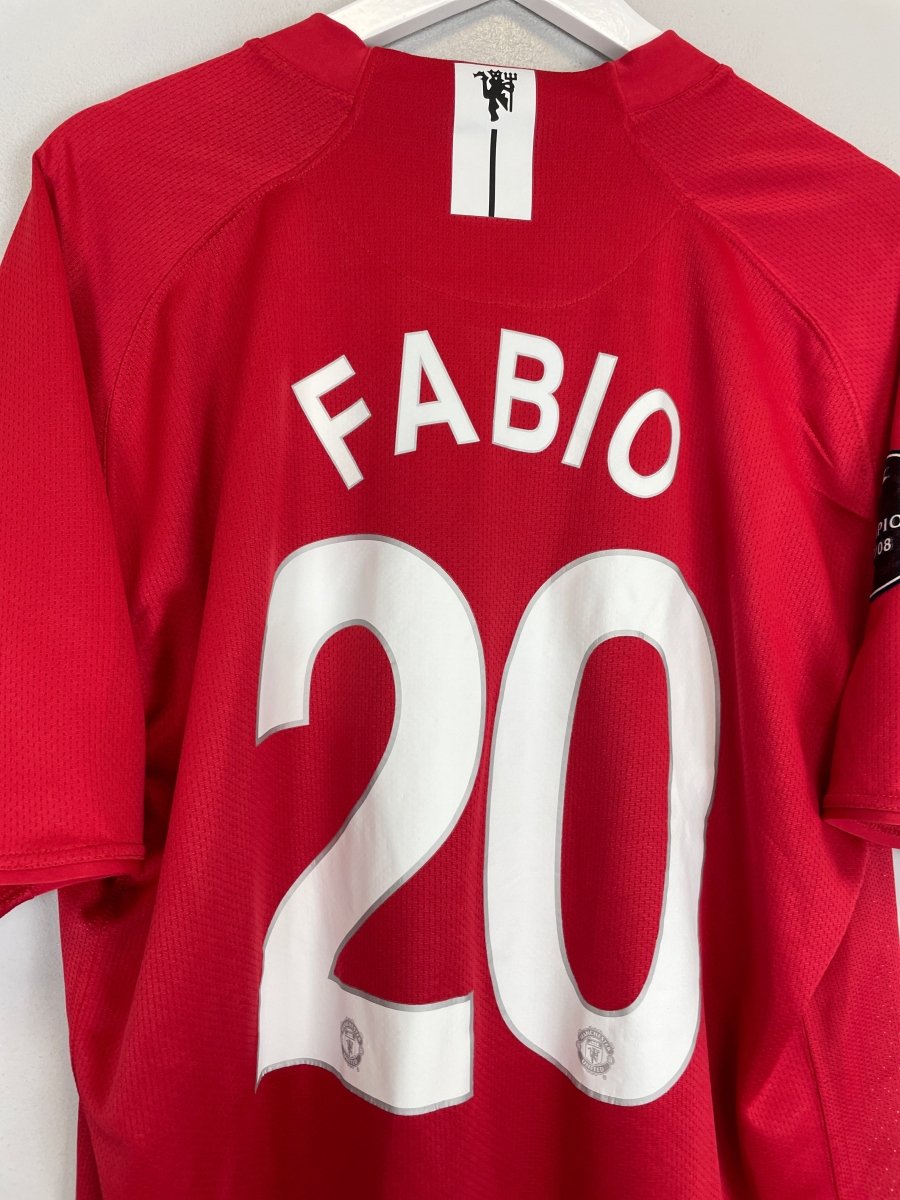 2007/09 MANCHESTER UNITED FABIO 20 HOME SHIRT (XXL) NIKE - Cult Kits - XXL - Buy Vintage Football Shirts, Authentic Retro Football Shirts For Sale, Classic Football Shirts & Soccer Jersey