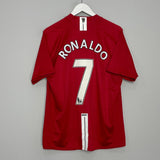 Shop 2007/09 MANCHESTER UNITED RONALDO #7 HOME SHIRT (L) NIKE, classic football shirts, vintage football shirts & retro soccer jerseys at Cult Kits