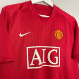 Shop 2007/09 MANCHESTER UNITED RONALDO #7 HOME SHIRT (L) NIKE, classic football shirts, vintage football shirts & retro soccer jerseys at Cult Kits