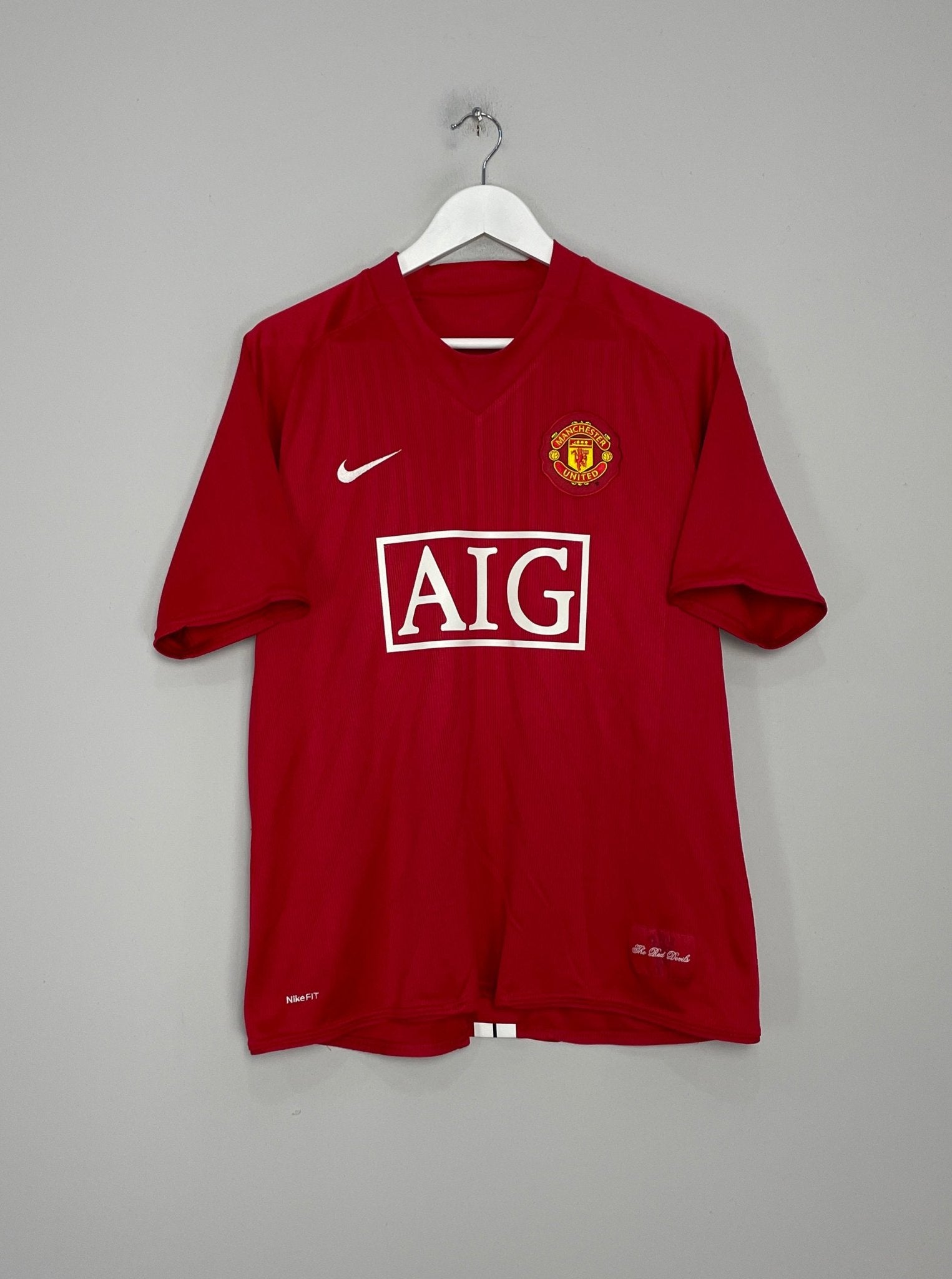 Shop 2007/09 MANCHESTER UNITED RONALDO #7 HOME SHIRT (L) NIKE, classic football shirts, vintage football shirts & retro soccer jerseys at Cult Kits