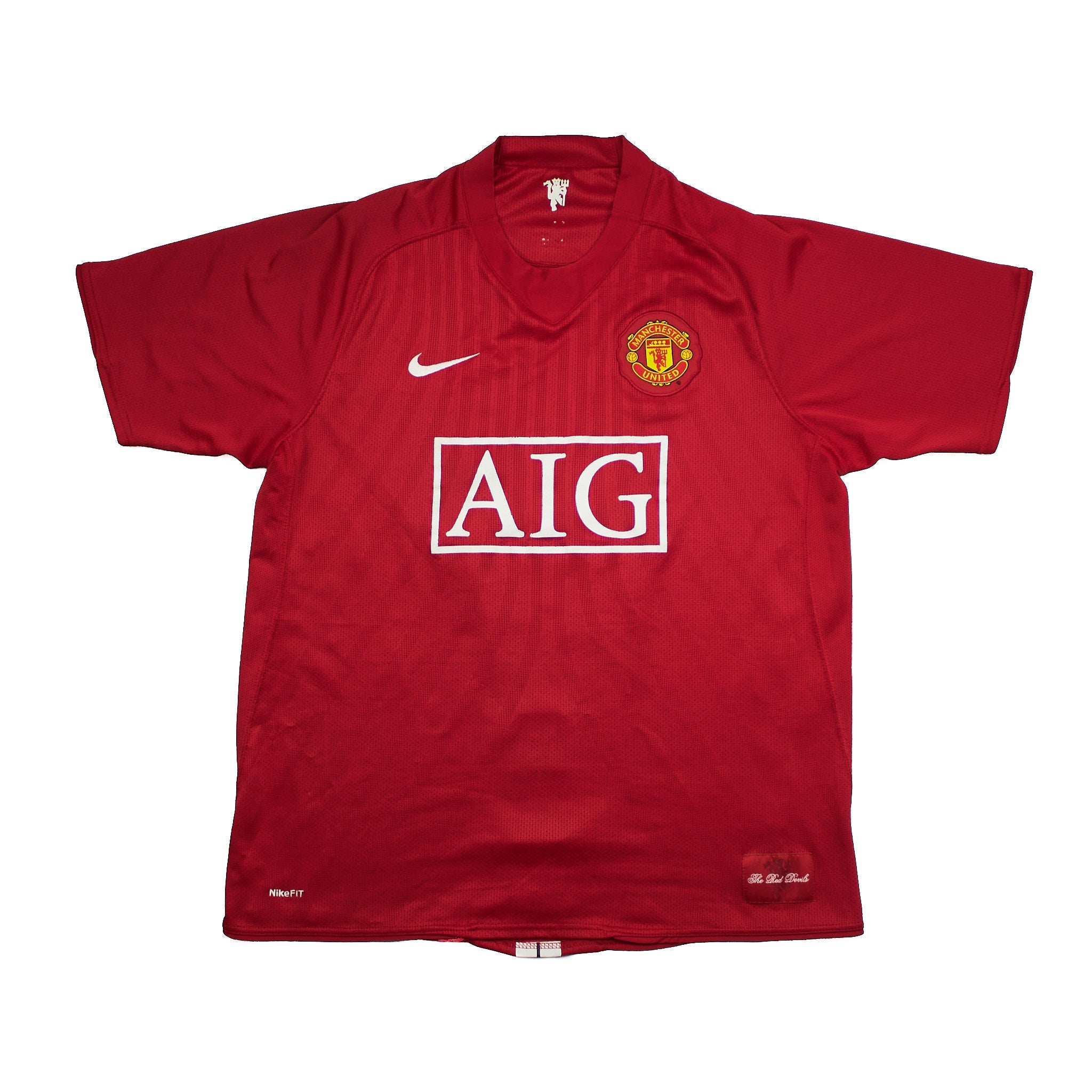 Buy 2007/09 Manchester United Ronaldo 7 Home Shirt (L) Nike ~ Free worldwide shipping ~ Authentic Vintage Football Shirts from Cult Kits