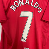 Shop 2007/09 MANCHESTER UNITED RONALDO #7 HOME SHIRT (L) NIKE, classic football shirts, vintage football shirts & retro soccer jerseys at Cult Kits