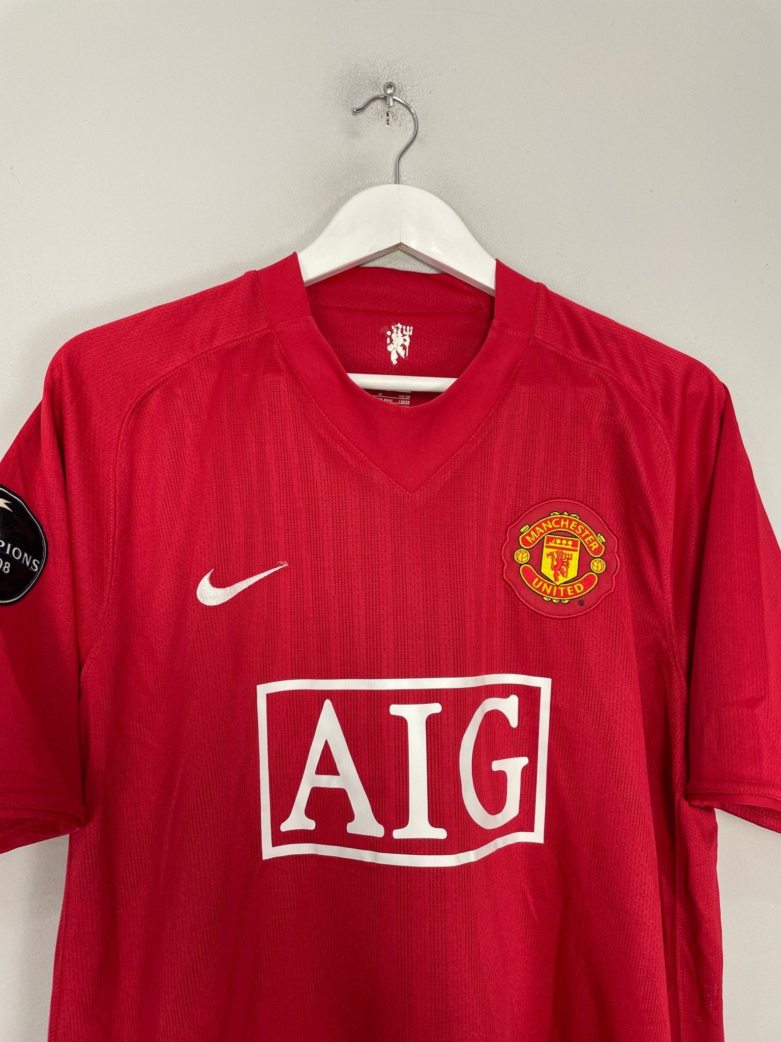 Shop 2007/09 MANCHESTER UNITED RONALDO #7 HOME SHIRT (XL) NIKE, classic football shirts, vintage football shirts & retro soccer jerseys at Cult Kits