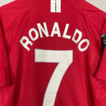 Shop 2007/09 MANCHESTER UNITED RONALDO #7 HOME SHIRT (XL) NIKE, classic football shirts, vintage football shirts & retro soccer jerseys at Cult Kits
