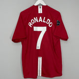 Shop 2007/09 MANCHESTER UNITED RONALDO #7 HOME SHIRT (XL) NIKE, classic football shirts, vintage football shirts & retro soccer jerseys at Cult Kits