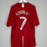 2007/09 MANCHESTER UNITED RONALDO 7 HOME SHIRT (XXL) NIKE - Cult Kits - XXL - Buy Vintage Football Shirts, Authentic Retro Football Shirts For Sale, Classic Football Shirts & Soccer Jersey