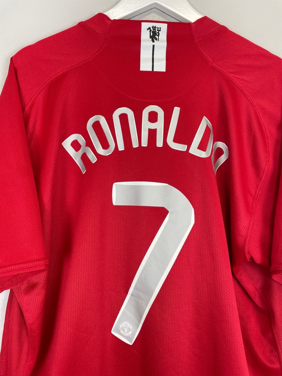 2007/09 MANCHESTER UNITED RONALDO 7 HOME SHIRT (XXL) NIKE - Cult Kits - XXL - Buy Vintage Football Shirts, Authentic Retro Football Shirts For Sale, Classic Football Shirts & Soccer Jersey