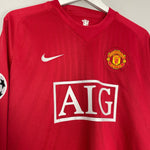 Shop 2007/09 MANCHESTER UNITED RONALDO #7 L/S C/L HOME SHIRT (L) NIKE, classic football shirts, vintage football shirts & retro soccer jerseys at Cult Kits
