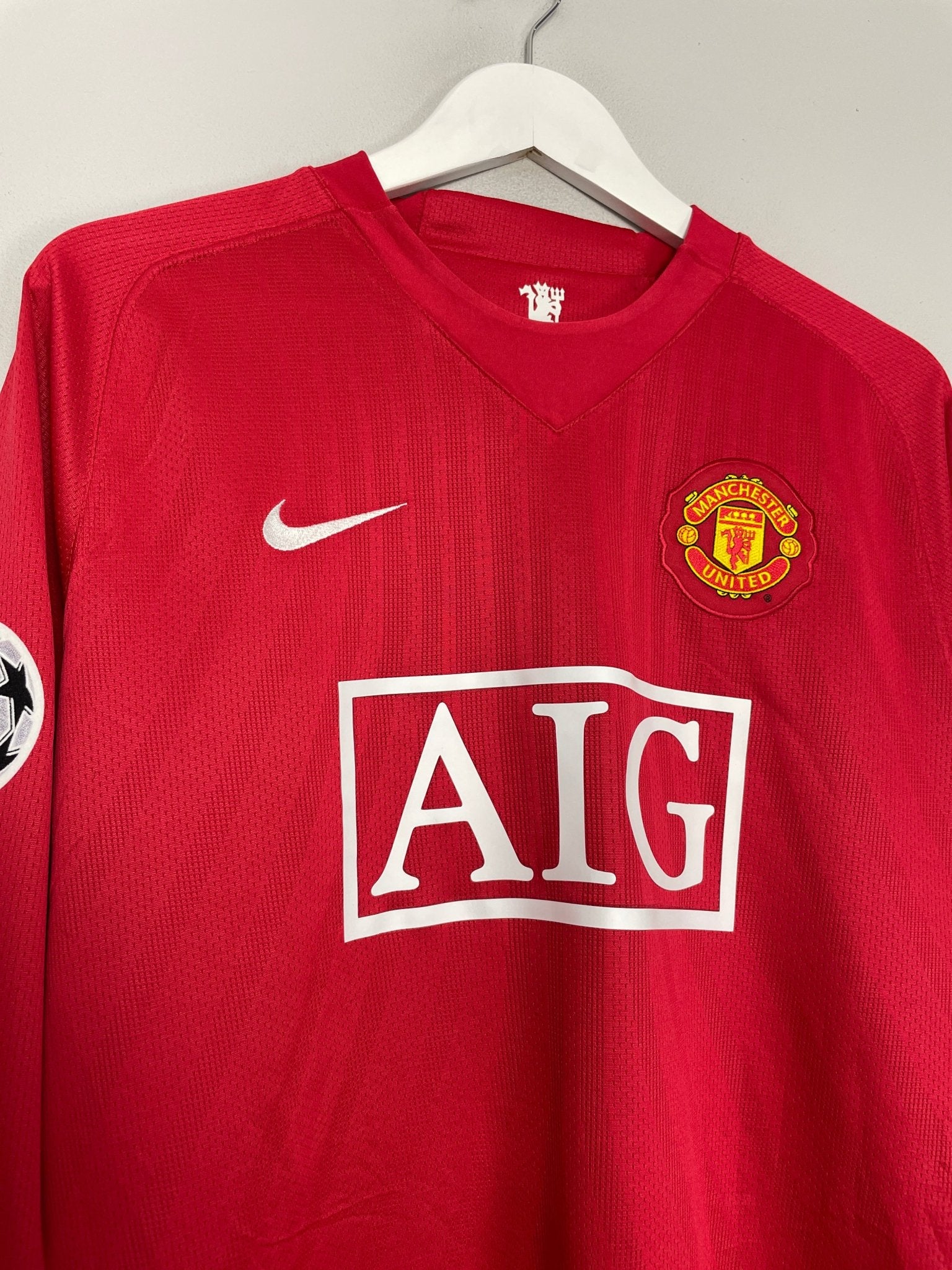 Shop 2007/09 MANCHESTER UNITED RONALDO #7 L/S C/L HOME SHIRT (L) NIKE, classic football shirts, vintage football shirts & retro soccer jerseys at Cult Kits