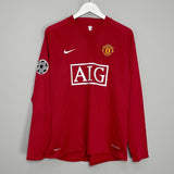 Shop 2007/09 MANCHESTER UNITED RONALDO #7 L/S C/L HOME SHIRT (L) NIKE, classic football shirts, vintage football shirts & retro soccer jerseys at Cult Kits