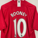 Shop 2007/09 MANCHESTER UNITED ROONEY #10 HOME SHIRT (XL) NIKE, classic football shirts, vintage football shirts & retro soccer jerseys at Cult Kits