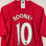 Shop 2007/09 MANCHESTER UNITED ROONEY #10 HOME SHIRT (XL) NIKE, classic football shirts, vintage football shirts & retro soccer jerseys at Cult Kits