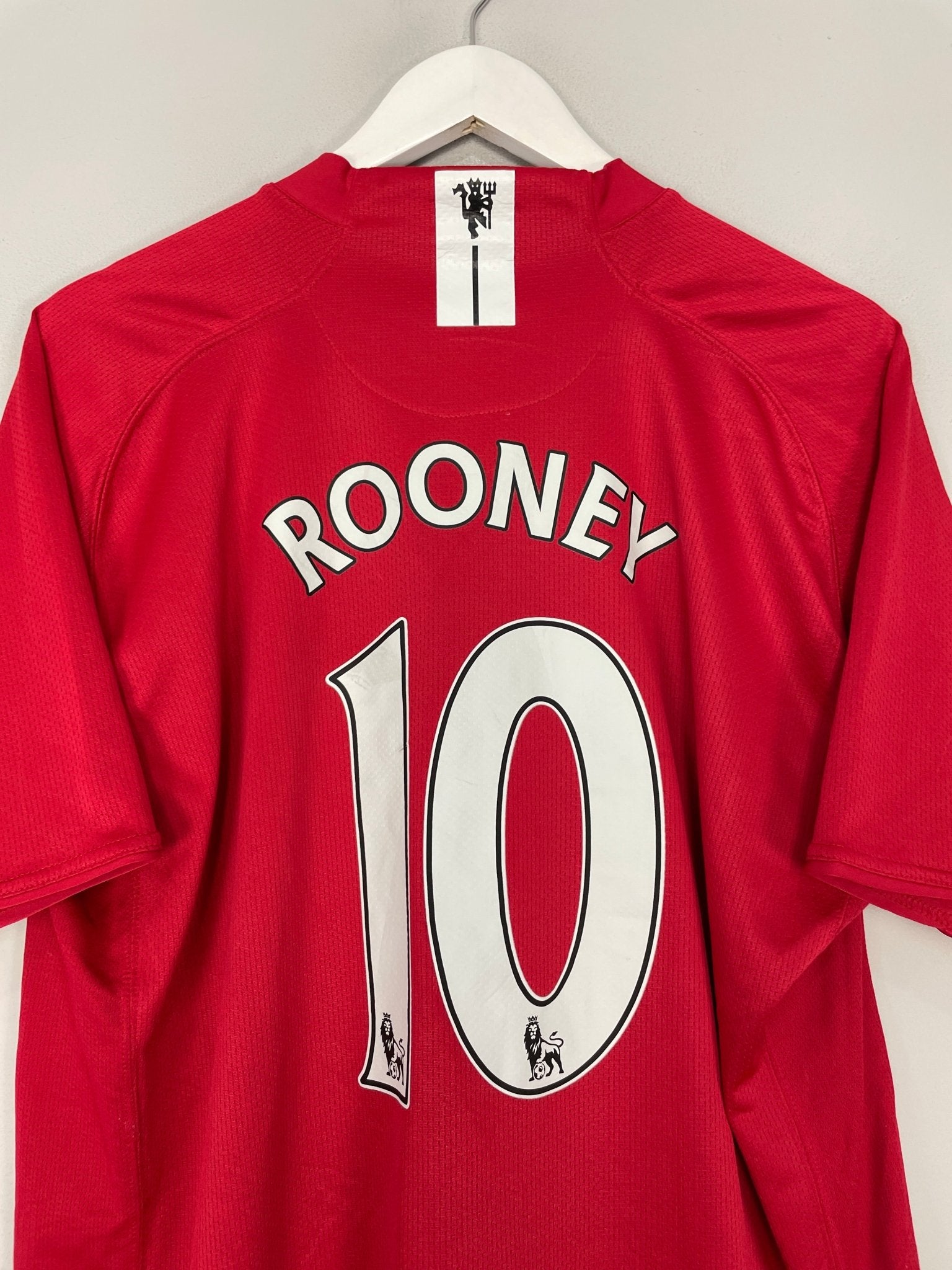 Shop 2007/09 MANCHESTER UNITED ROONEY #10 HOME SHIRT (XL) NIKE, classic football shirts, vintage football shirts & retro soccer jerseys at Cult Kits