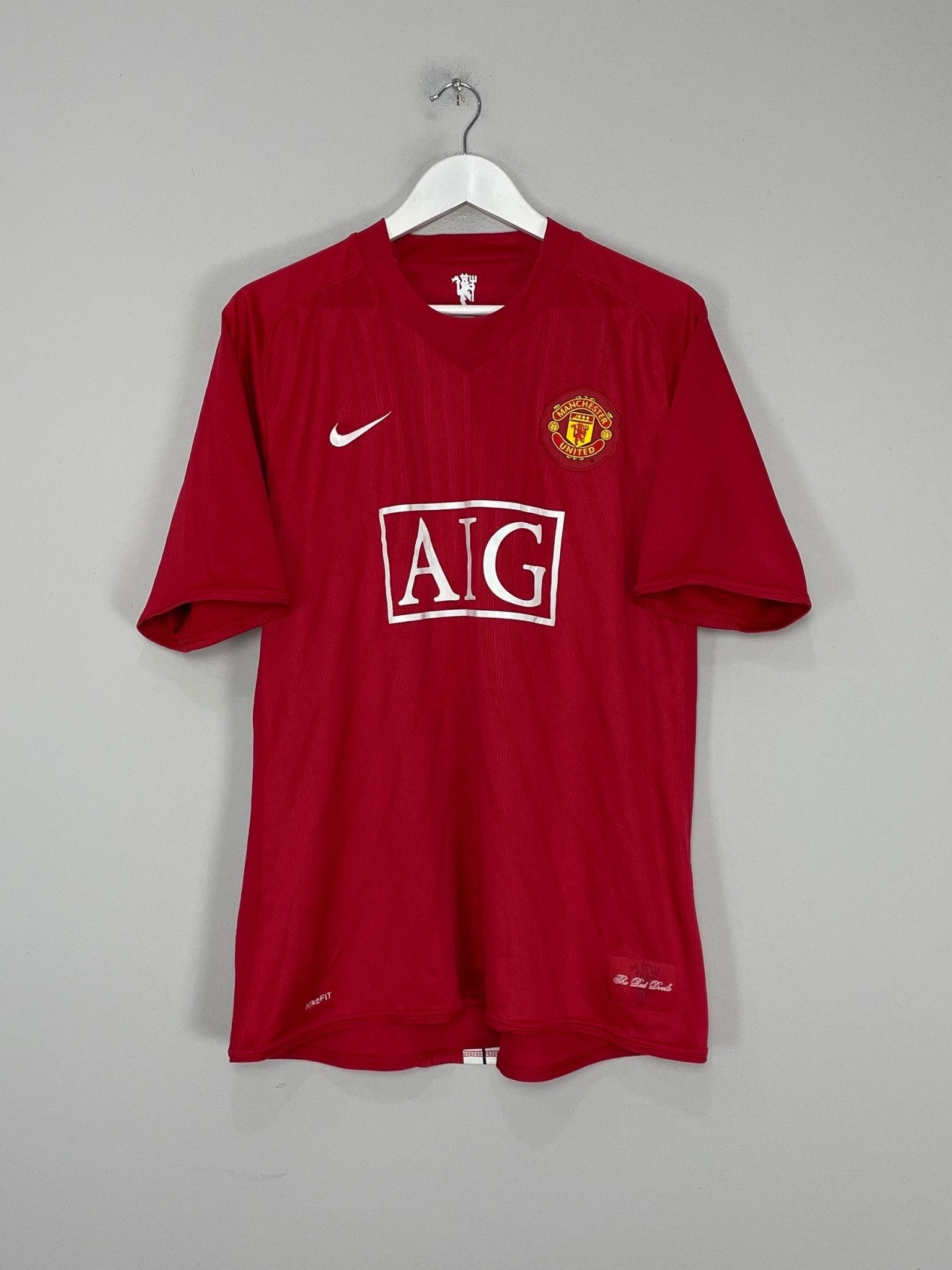 Shop 2007/09 MANCHESTER UNITED ROONEY #10 HOME SHIRT (XL) NIKE, classic football shirts, vintage football shirts & retro soccer jerseys at Cult Kits