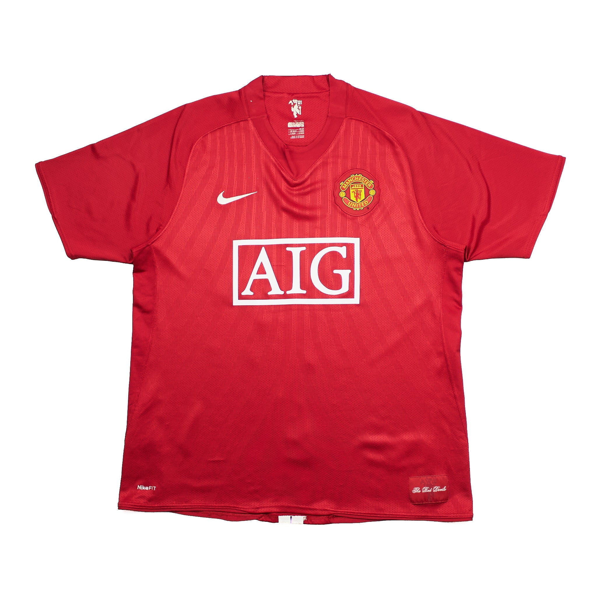 Buy 2007/09 Manchester United Tevez 32 Home Shirt (L) Nike ~ Free worldwide shipping ~ Authentic Vintage Football Shirts from Cult Kits