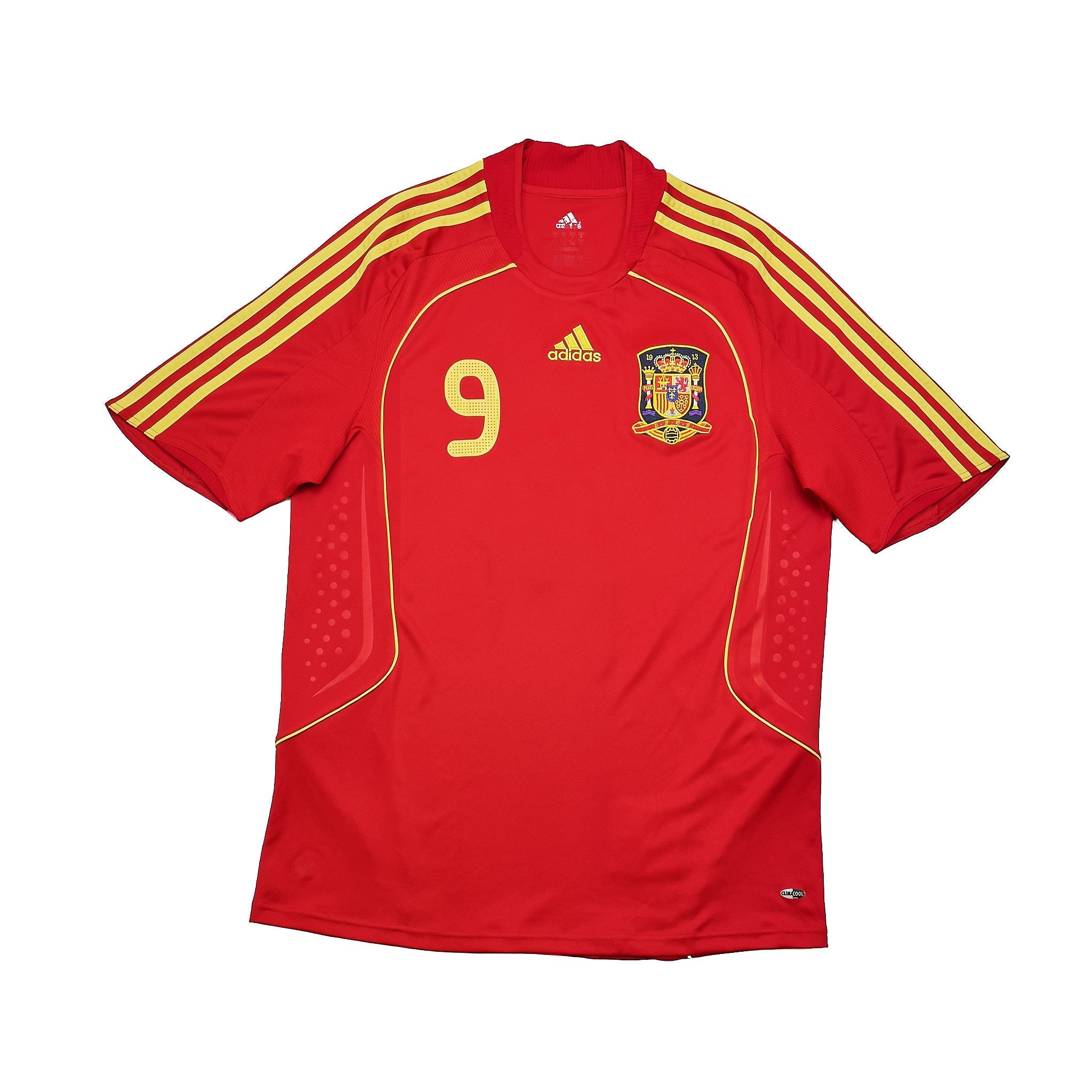 Buy 2007/09 Spain Torres 9 Home Shirt (L) Adidas ~ Free worldwide shipping ~ Authentic Vintage Football Shirts from Cult Kits