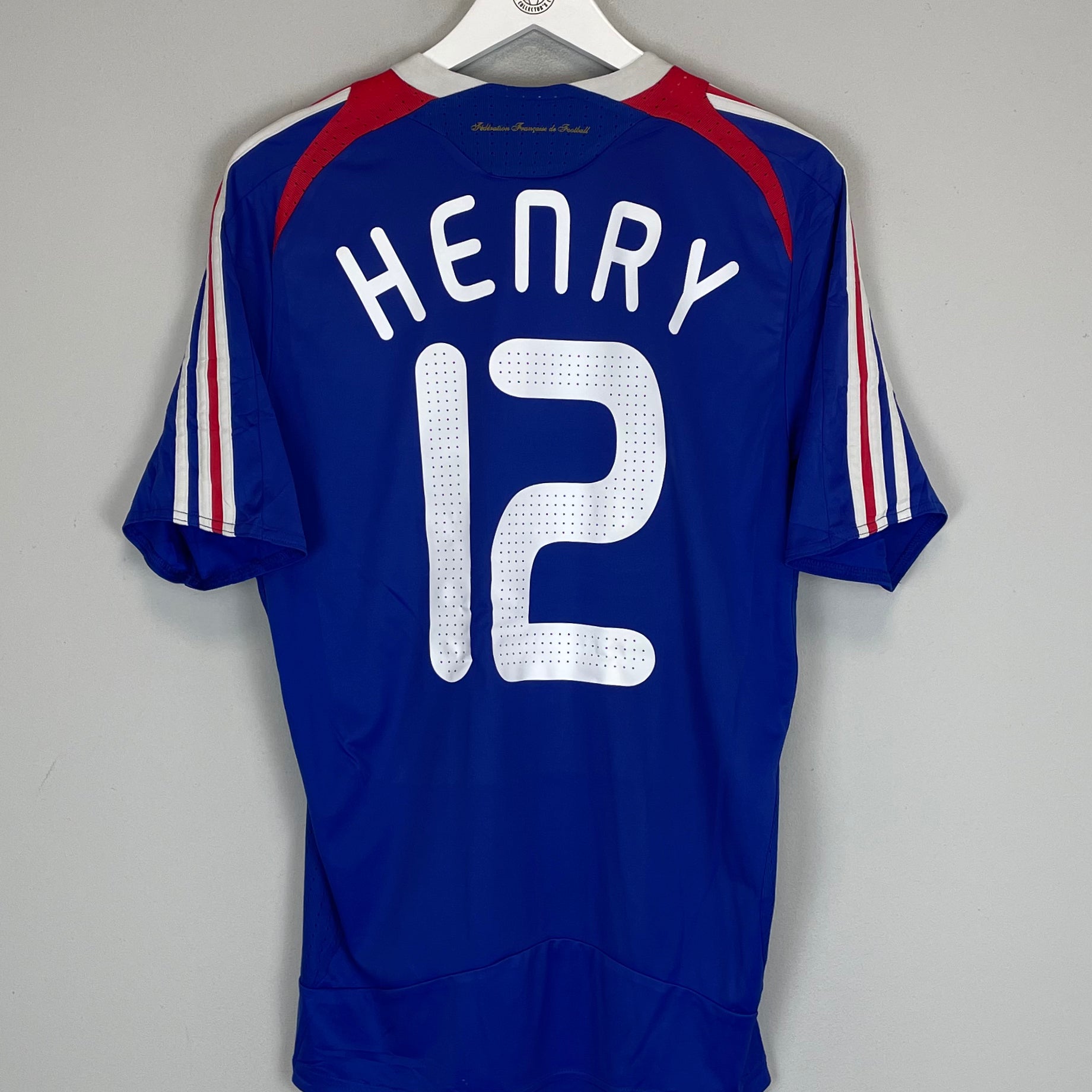 Shop 2007/08 FRANCE HENRY #12 HOME SHIRT (M) ADIDAS, classic football shirts, vintage football shirts & retro soccer jerseys at Cult Kits