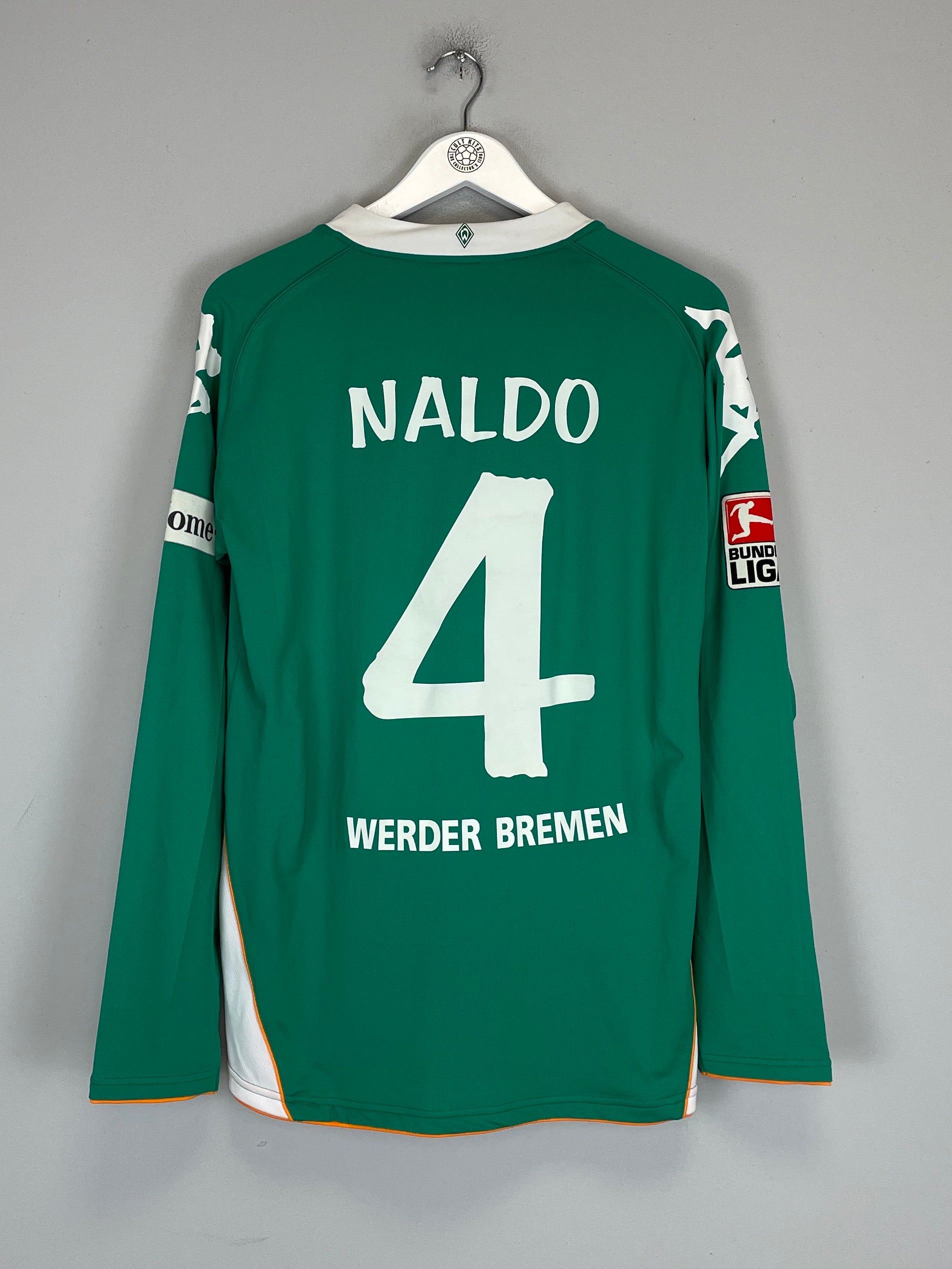 2007/08 WERDER BREMEN NALDO #4 L/S *MATCH ISSUE* HOME SHIRT (XL) KAPPA CLASSIC FOOTBALL SHIRTS VINTAGE FPL FC26