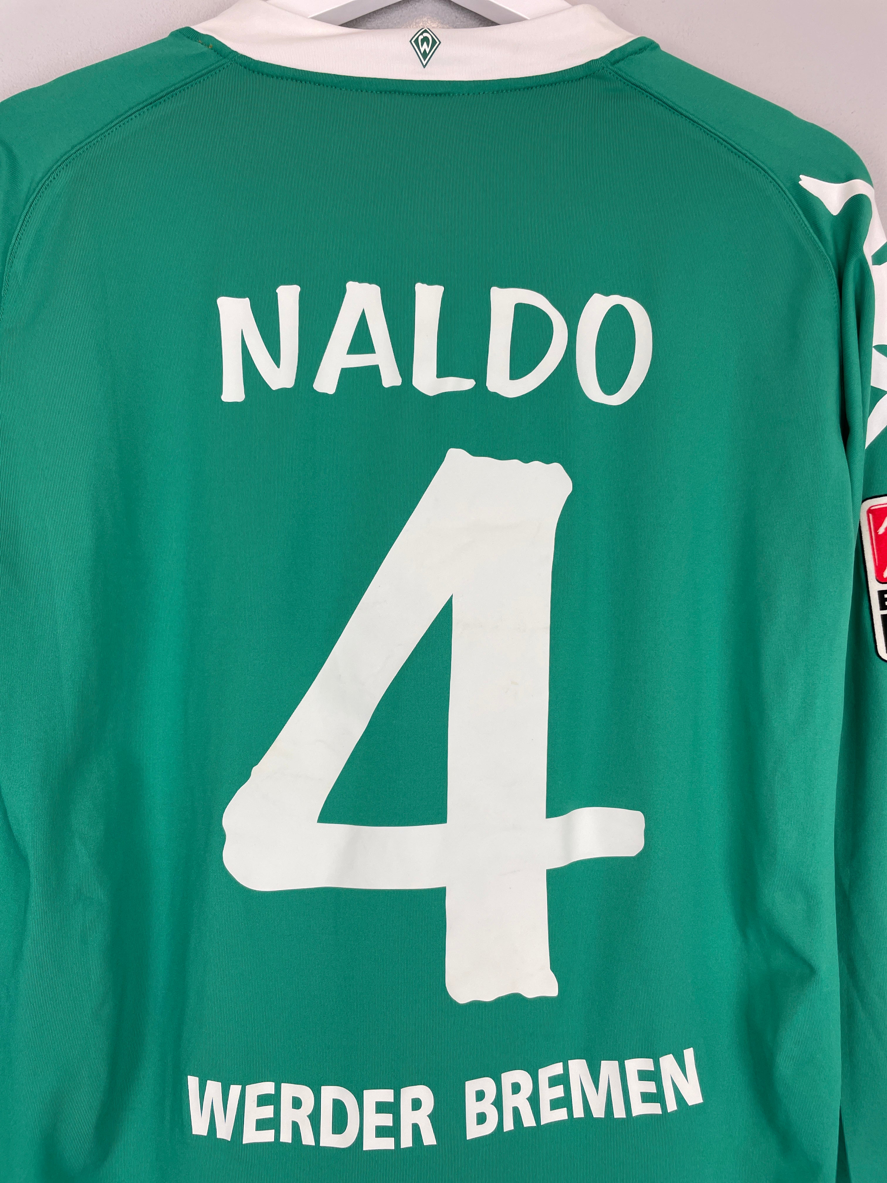 Shop 2007/08 WERDER BREMEN NALDO #4 L/S *MATCH ISSUE* HOME SHIRT (XL) KAPPA, classic football shirts, vintage football shirts & retro soccer jerseys at Cult Kits