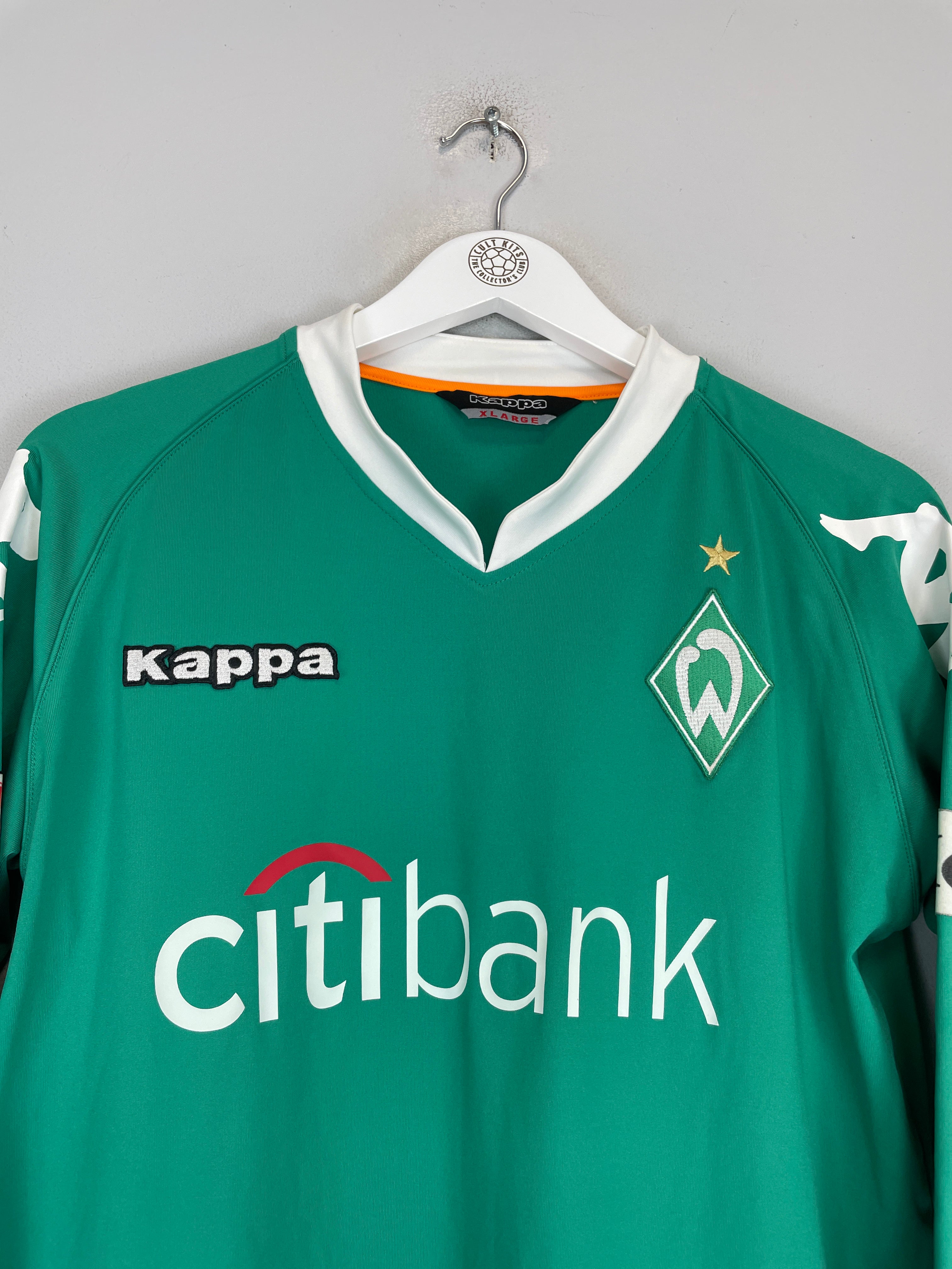 Shop 2007/08 WERDER BREMEN NALDO #4 L/S *MATCH ISSUE* HOME SHIRT (XL) KAPPA, classic football shirts, vintage football shirts & retro soccer jerseys at Cult Kits