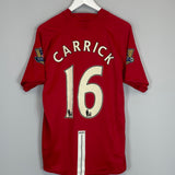 2007/09 MANCHESTER UNITED CARRICK #16 HOME SHIRT (L) NIKE