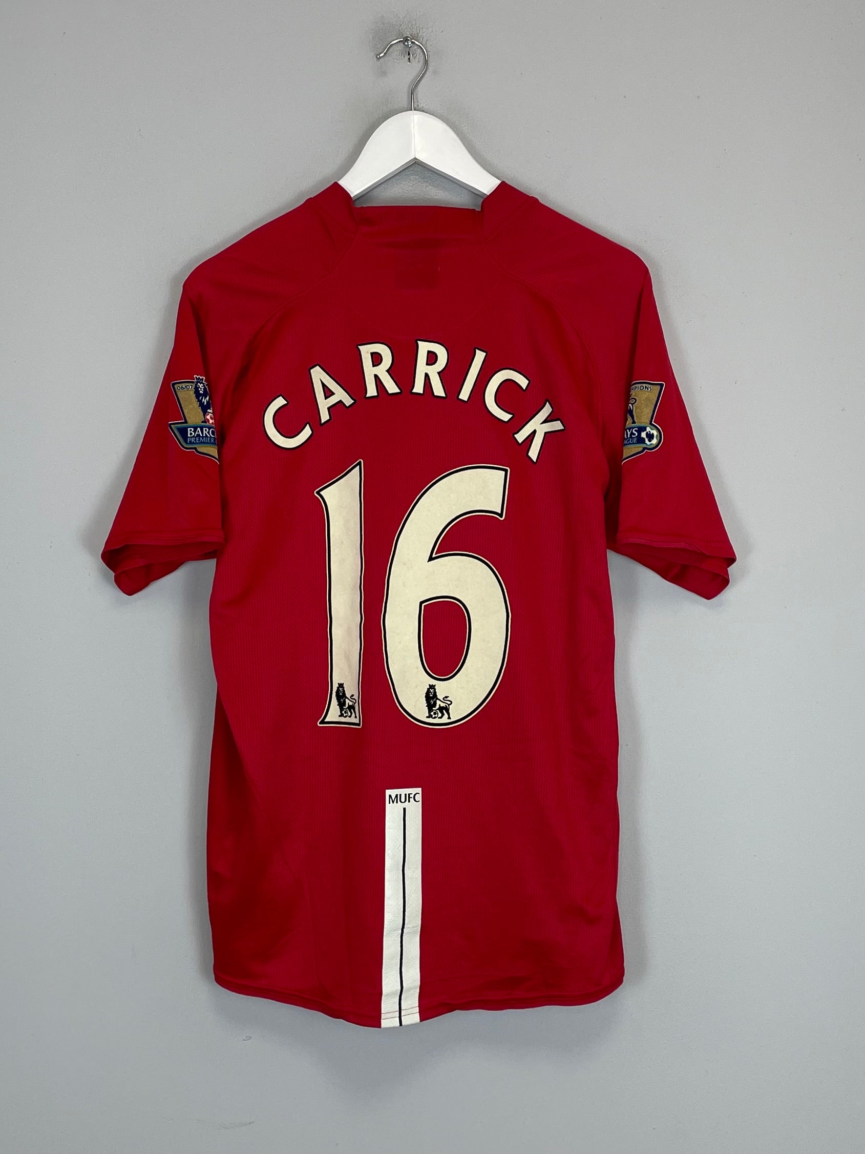 2007/09 MANCHESTER UNITED CARRICK #16 HOME SHIRT (L) NIKE